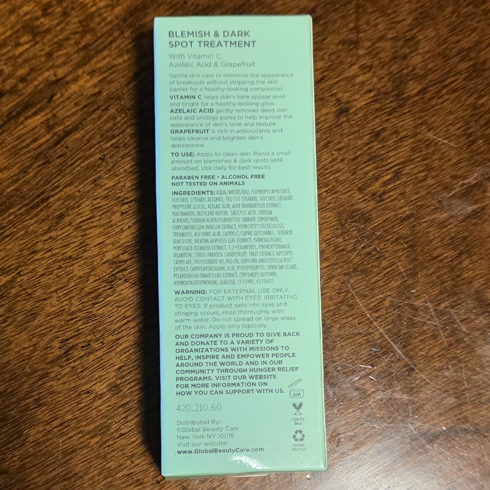 Global Beauty Care Blemish Control & Dark Spot Treatment Cream Gel 0.5 fl New - Picture 2 of 2